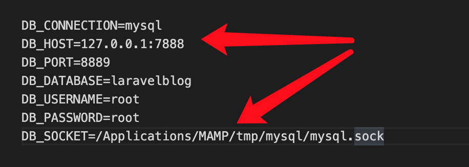 Mac os本地环境Mamp链接Navicat和laravel数据库迁移出错